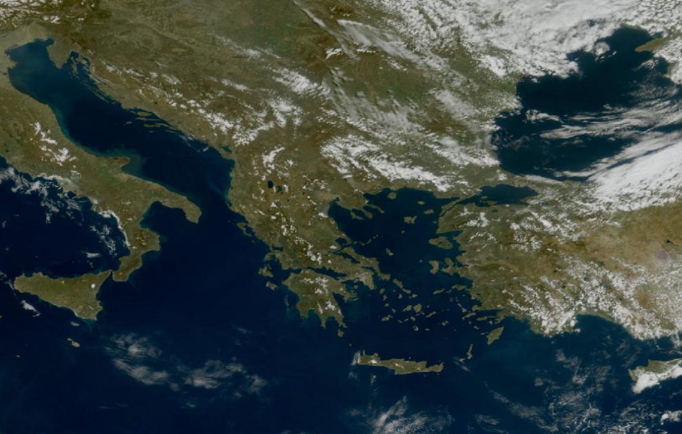 Τελευταία δορυφορική εικόνα νεφοκάλυψης