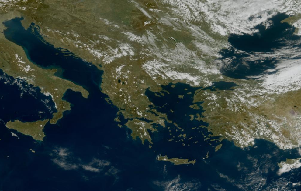 Τελευταία δορυφορική εικόνα νεφοκάλυψης