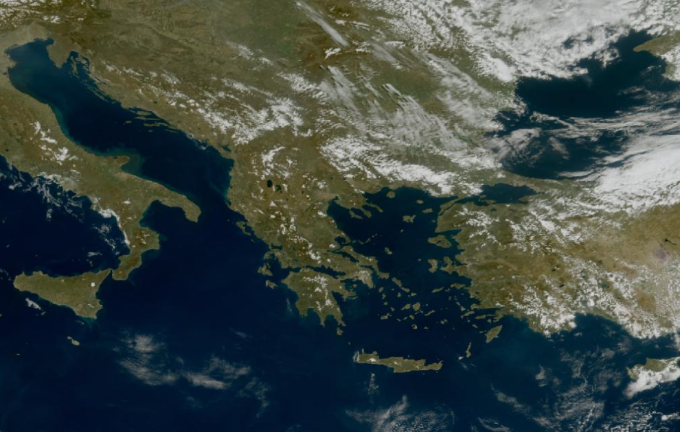 Τελευταία δορυφορική εικόνα νεφοκάλυψης