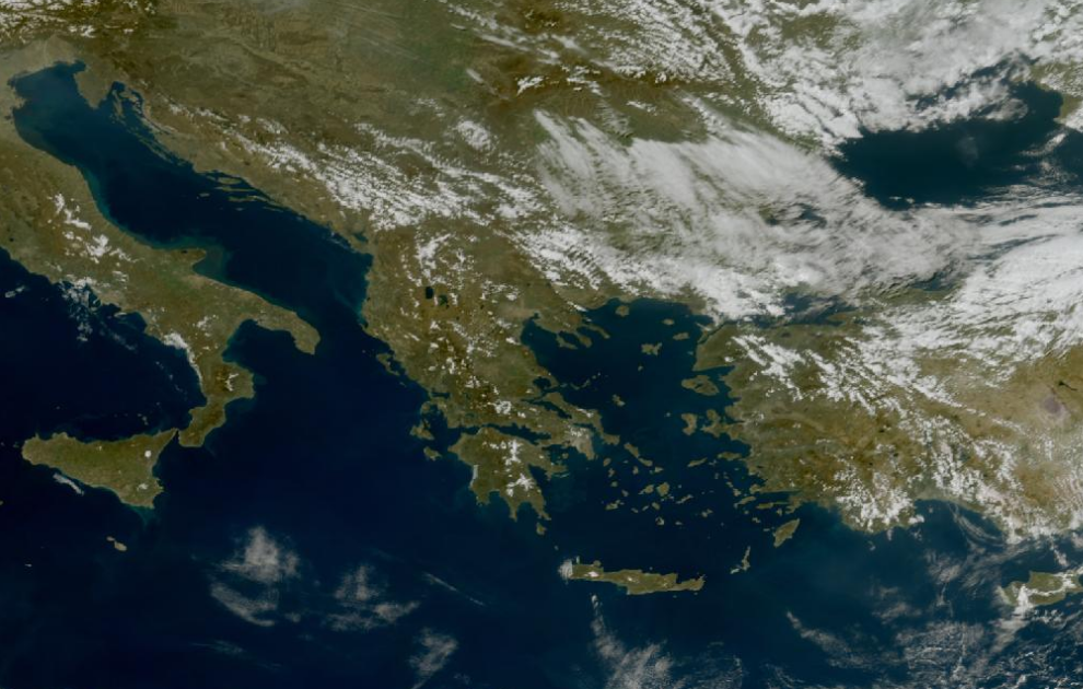 Τελευταία δορυφορική εικόνα νεφοκάλυψης