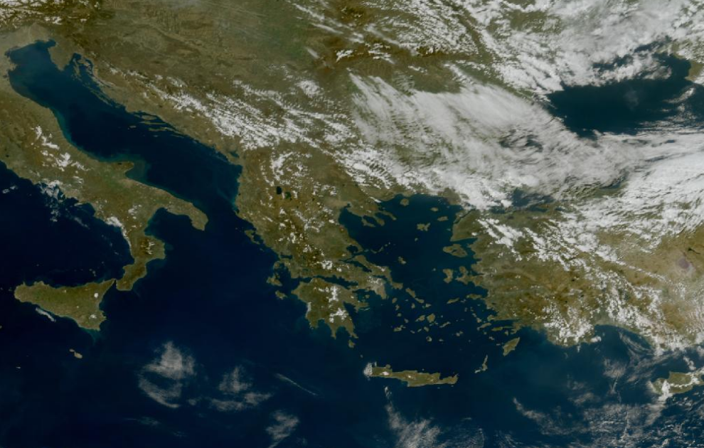 Τελευταία δορυφορική εικόνα νεφοκάλυψης