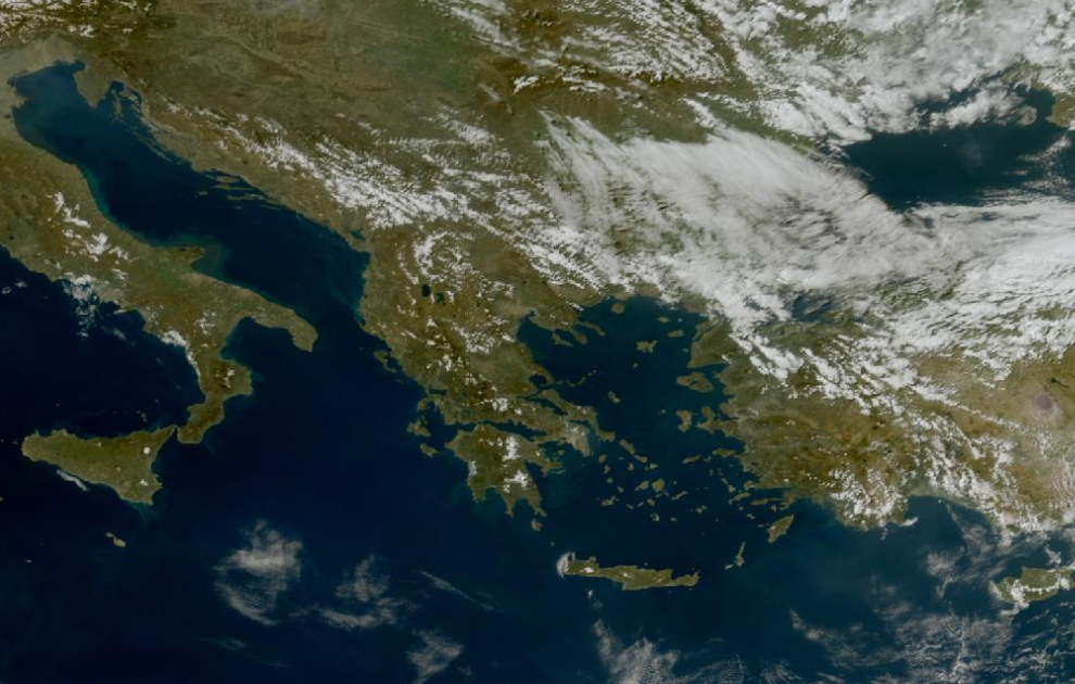 Τελευταία δορυφορική εικόνα νεφοκάλυψης