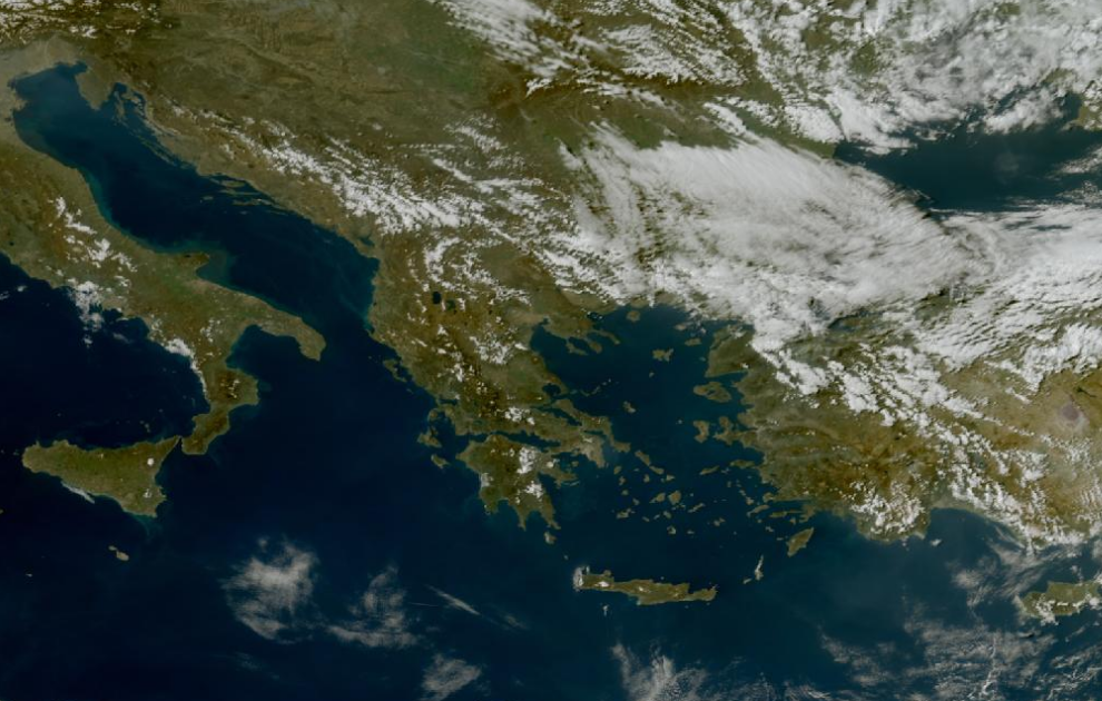 Τελευταία δορυφορική εικόνα νεφοκάλυψης