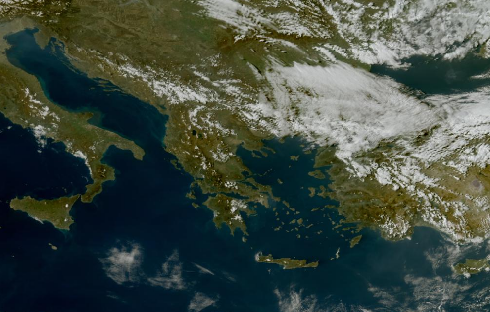 Τελευταία δορυφορική εικόνα νεφοκάλυψης