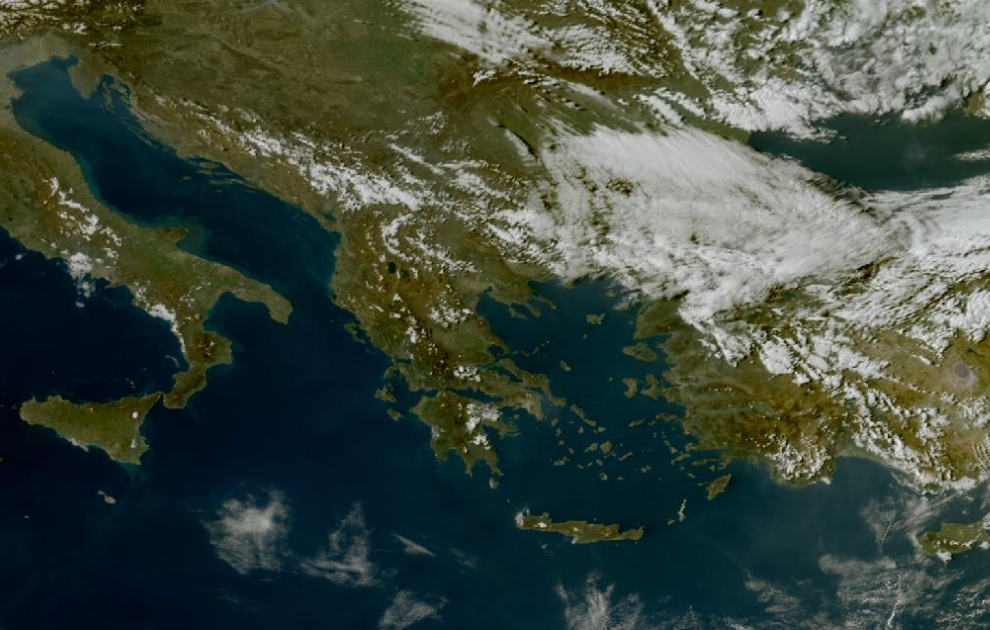 Τελευταία δορυφορική εικόνα νεφοκάλυψης