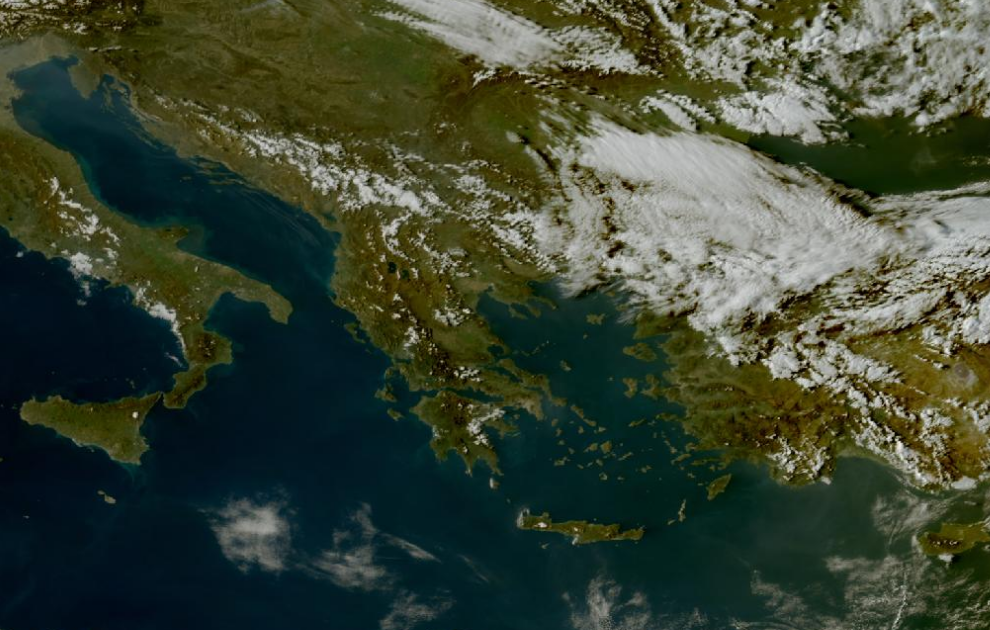 Τελευταία δορυφορική εικόνα νεφοκάλυψης