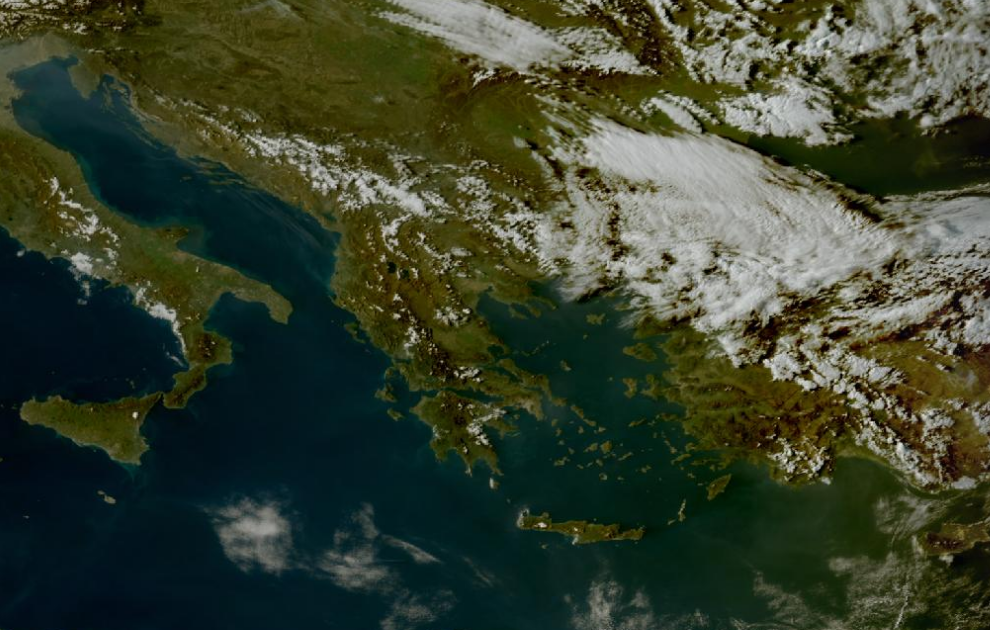 Τελευταία δορυφορική εικόνα νεφοκάλυψης