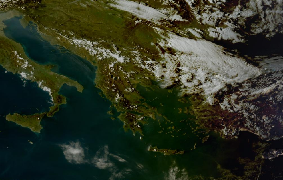 Τελευταία δορυφορική εικόνα νεφοκάλυψης