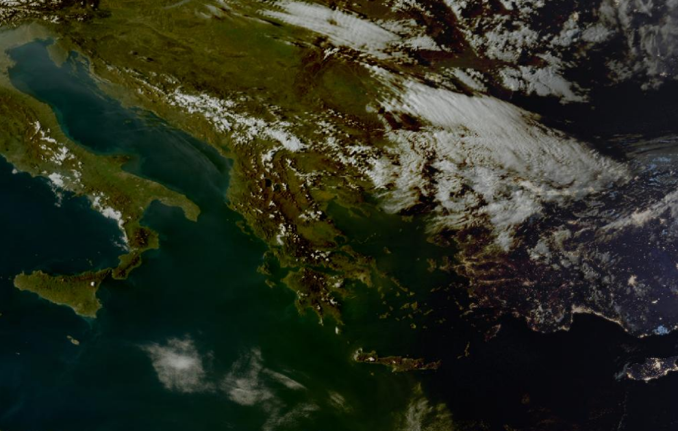 Τελευταία δορυφορική εικόνα νεφοκάλυψης