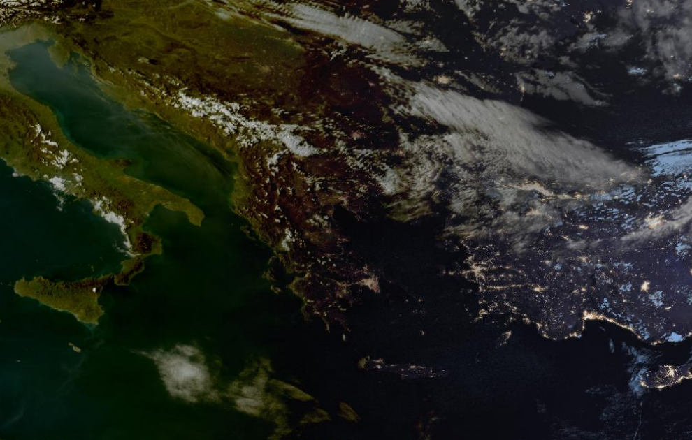 Τελευταία δορυφορική εικόνα νεφοκάλυψης