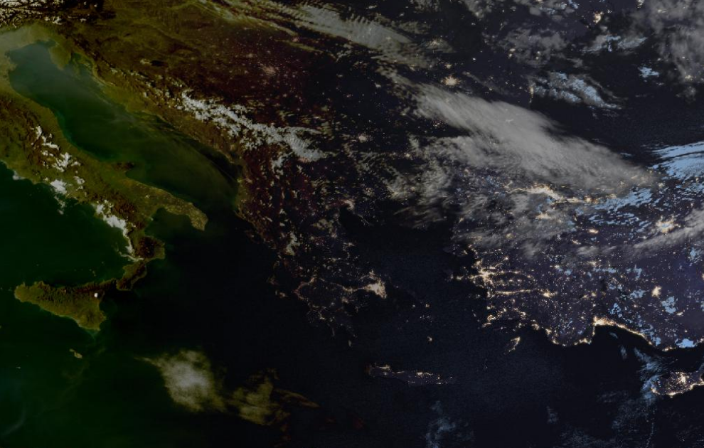 Τελευταία δορυφορική εικόνα νεφοκάλυψης