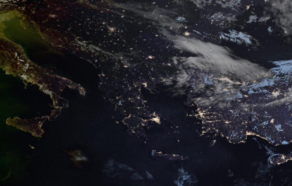 Τελευταία δορυφορική εικόνα νεφοκάλυψης