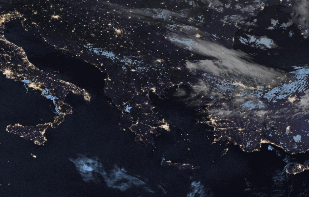 Τελευταία δορυφορική εικόνα νεφοκάλυψης