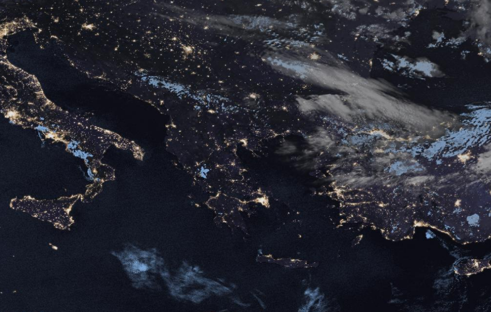 Τελευταία δορυφορική εικόνα νεφοκάλυψης