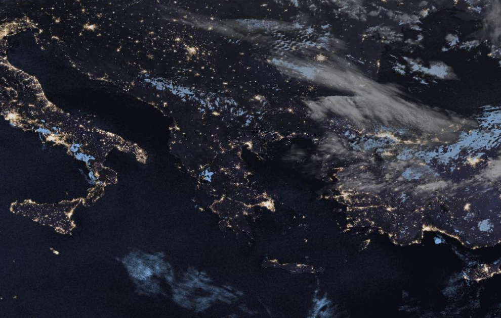 Τελευταία δορυφορική εικόνα νεφοκάλυψης