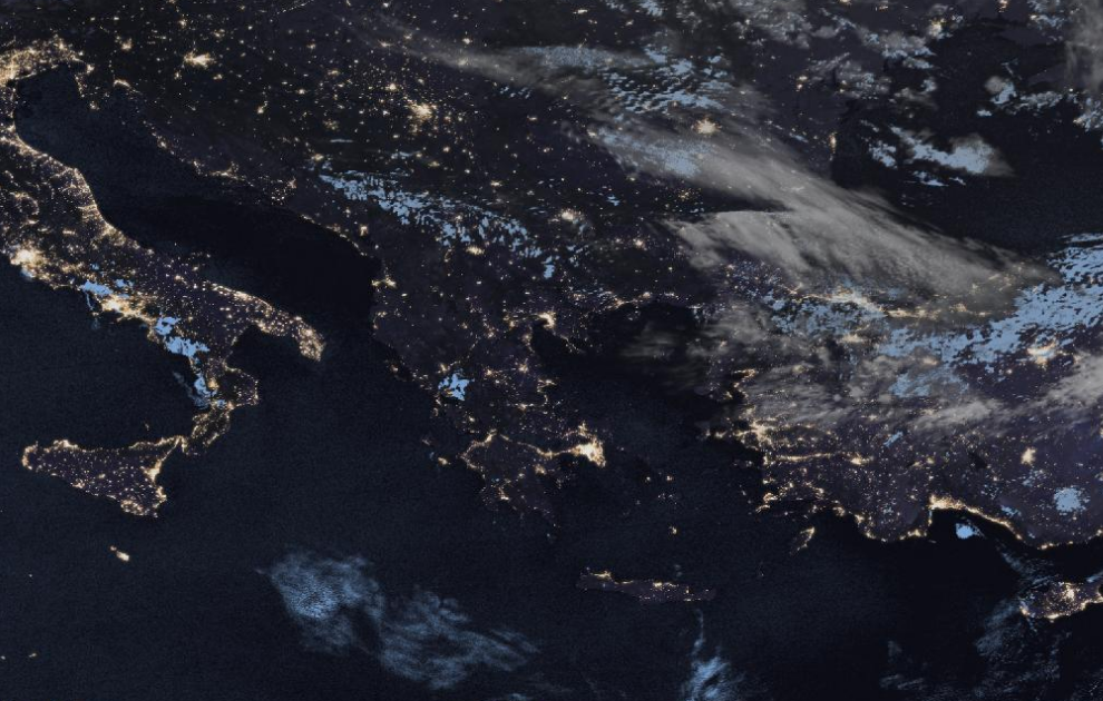 Τελευταία δορυφορική εικόνα νεφοκάλυψης