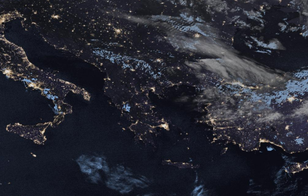 Τελευταία δορυφορική εικόνα νεφοκάλυψης