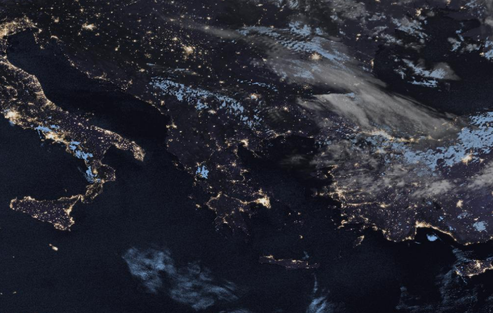 Τελευταία δορυφορική εικόνα νεφοκάλυψης