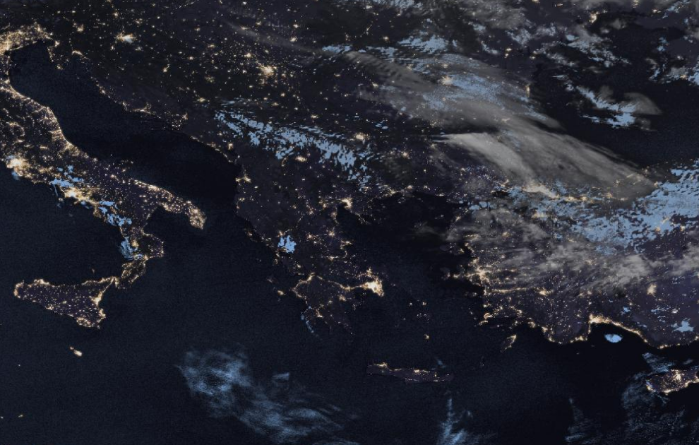 Τελευταία δορυφορική εικόνα νεφοκάλυψης