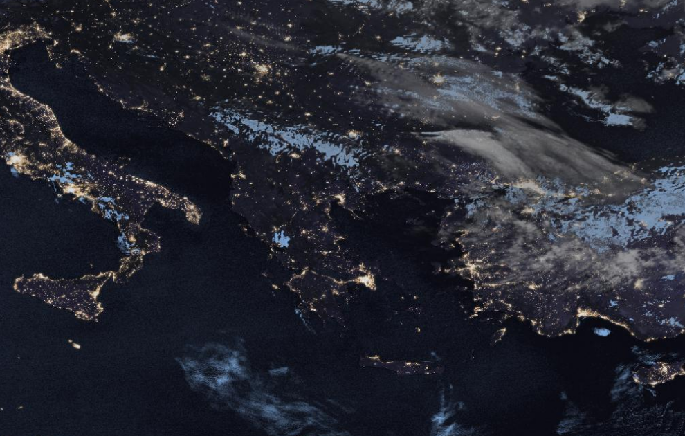 Τελευταία δορυφορική εικόνα νεφοκάλυψης