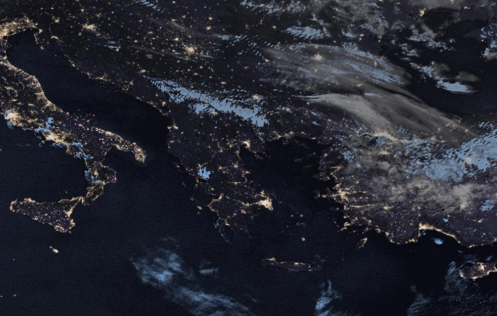 Τελευταία δορυφορική εικόνα νεφοκάλυψης