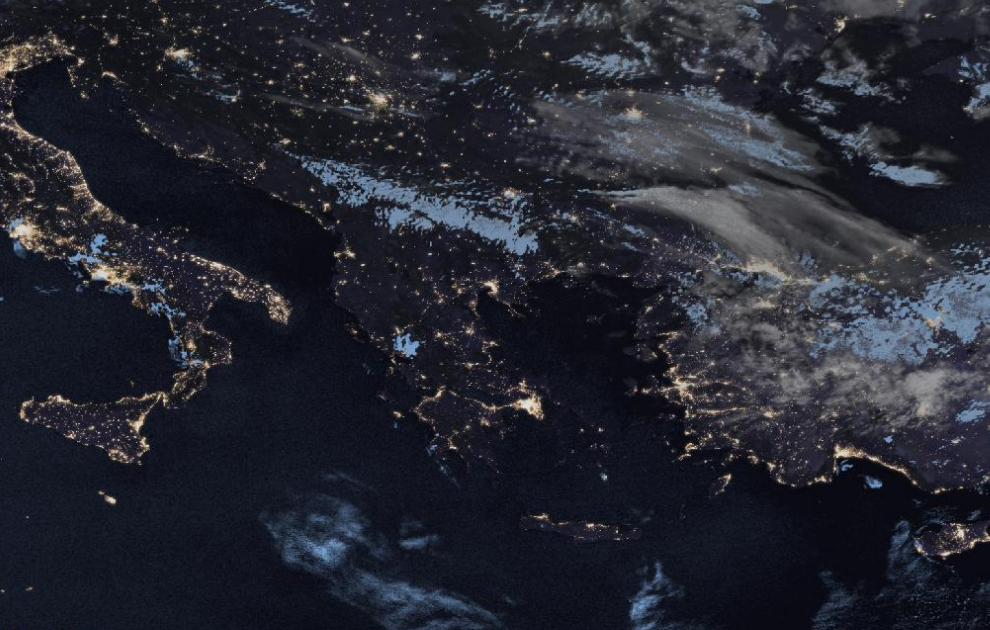 Τελευταία δορυφορική εικόνα νεφοκάλυψης