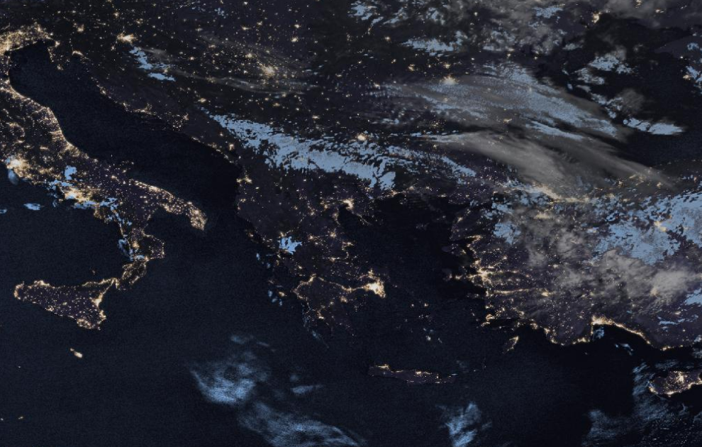 Τελευταία δορυφορική εικόνα νεφοκάλυψης