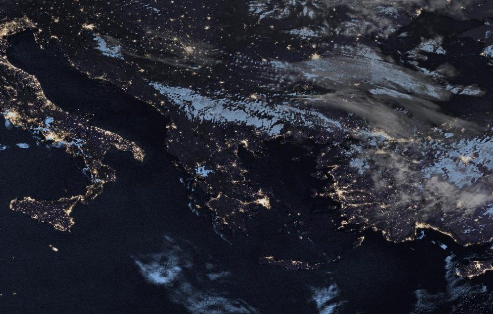 Τελευταία δορυφορική εικόνα νεφοκάλυψης