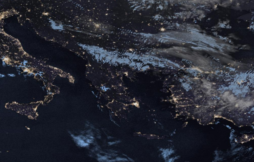 Τελευταία δορυφορική εικόνα νεφοκάλυψης