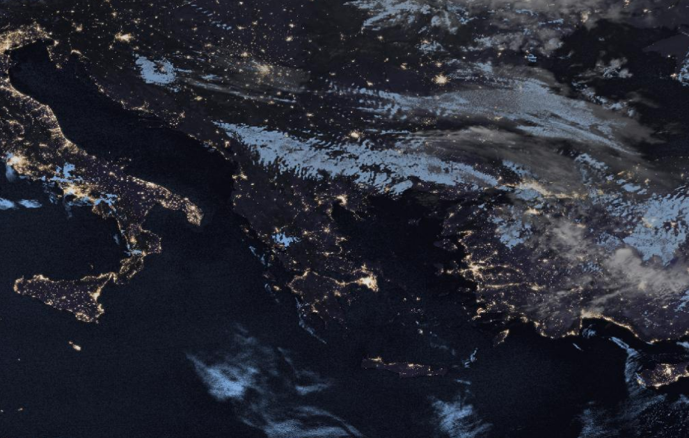 Τελευταία δορυφορική εικόνα νεφοκάλυψης