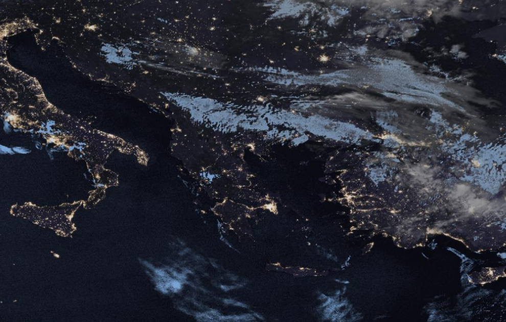 Τελευταία δορυφορική εικόνα νεφοκάλυψης