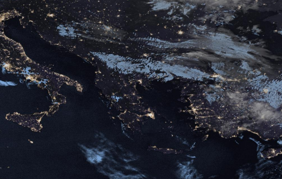 Τελευταία δορυφορική εικόνα νεφοκάλυψης