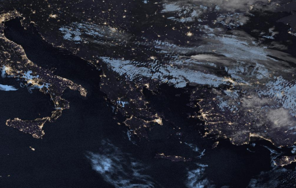 Τελευταία δορυφορική εικόνα νεφοκάλυψης