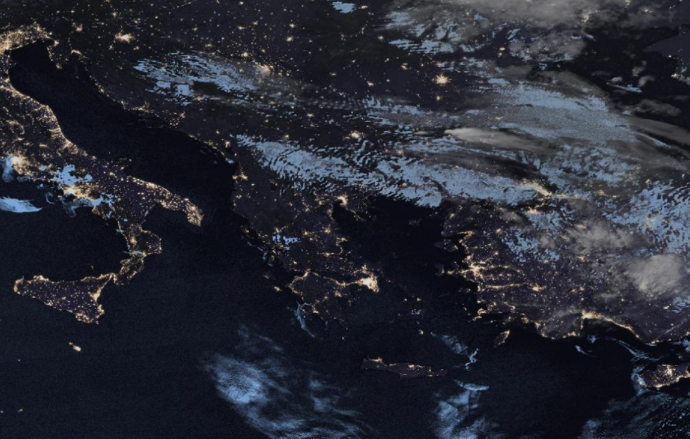 Τελευταία δορυφορική εικόνα νεφοκάλυψης