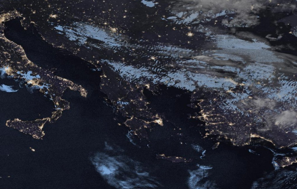 Τελευταία δορυφορική εικόνα νεφοκάλυψης