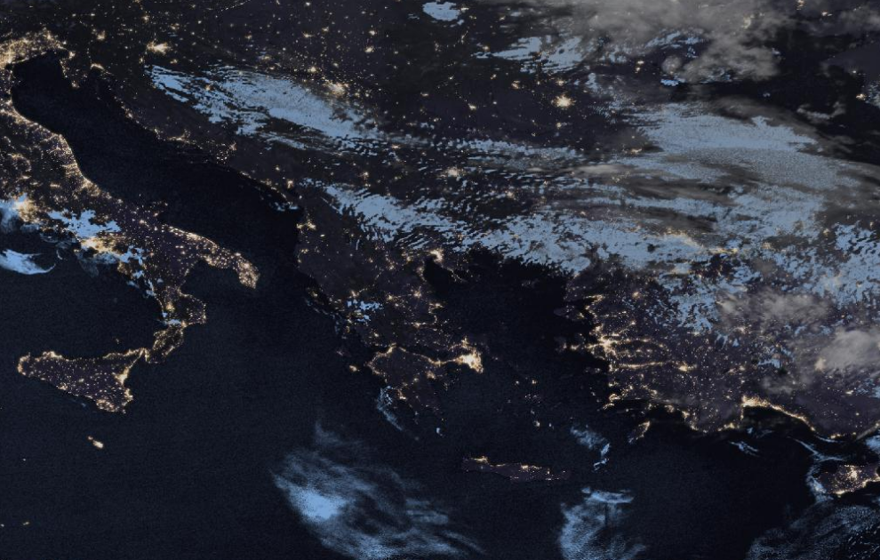 Τελευταία δορυφορική εικόνα νεφοκάλυψης