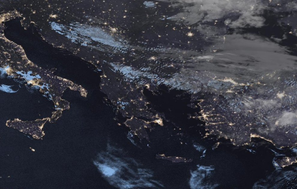 Τελευταία δορυφορική εικόνα νεφοκάλυψης