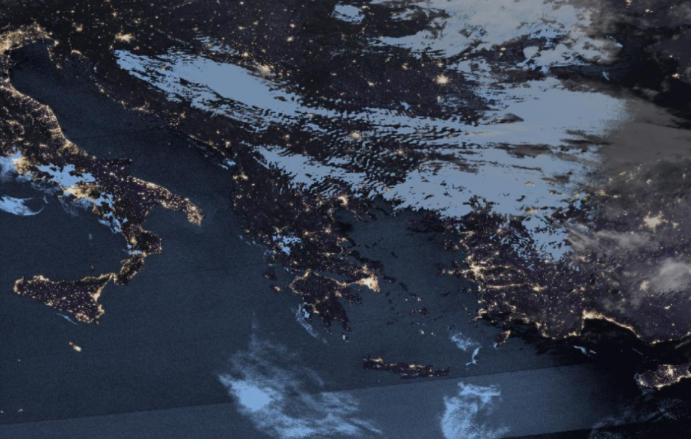 Τελευταία δορυφορική εικόνα νεφοκάλυψης