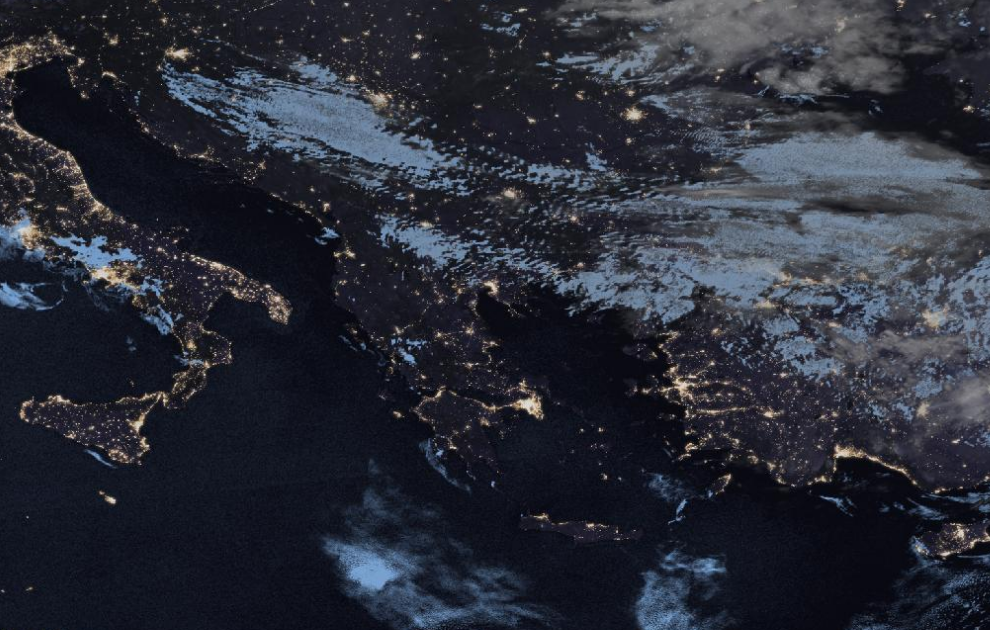 Τελευταία δορυφορική εικόνα νεφοκάλυψης