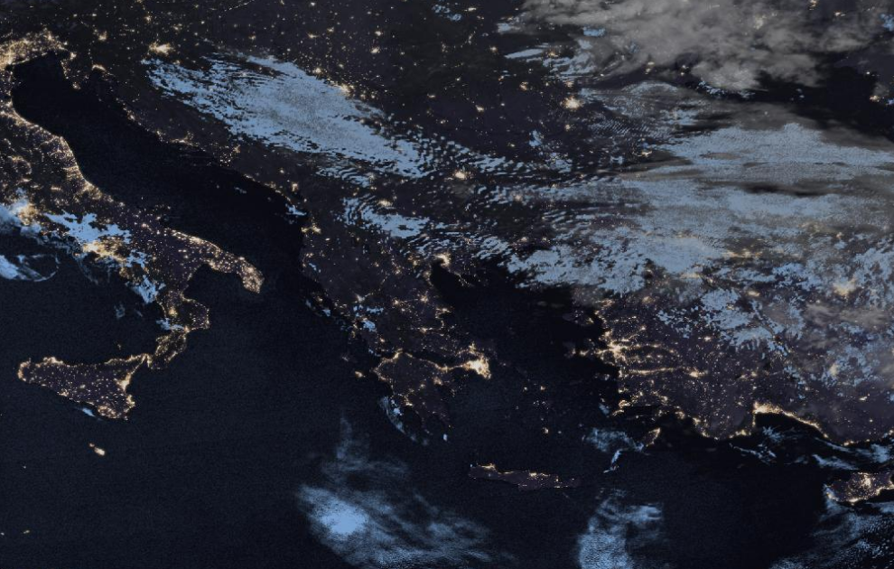 Τελευταία δορυφορική εικόνα νεφοκάλυψης