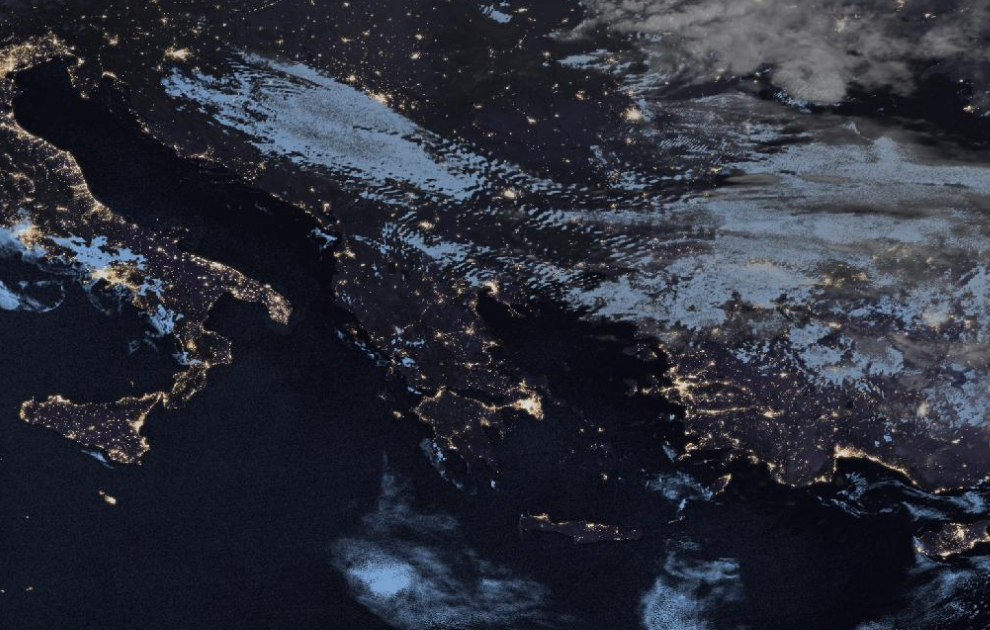 Τελευταία δορυφορική εικόνα νεφοκάλυψης