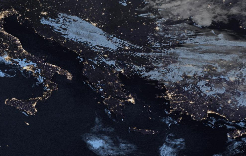 Τελευταία δορυφορική εικόνα νεφοκάλυψης