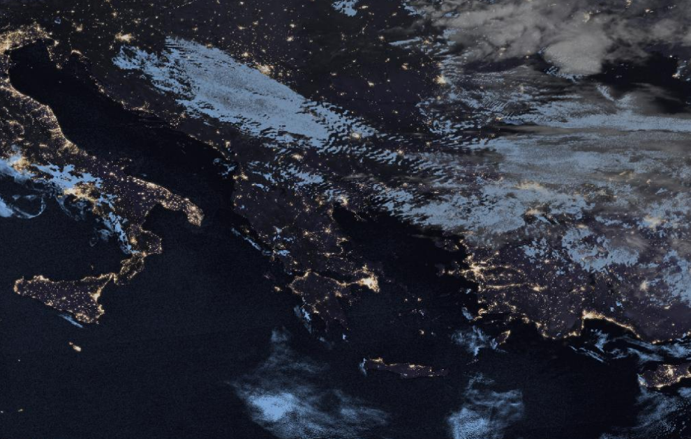 Τελευταία δορυφορική εικόνα νεφοκάλυψης