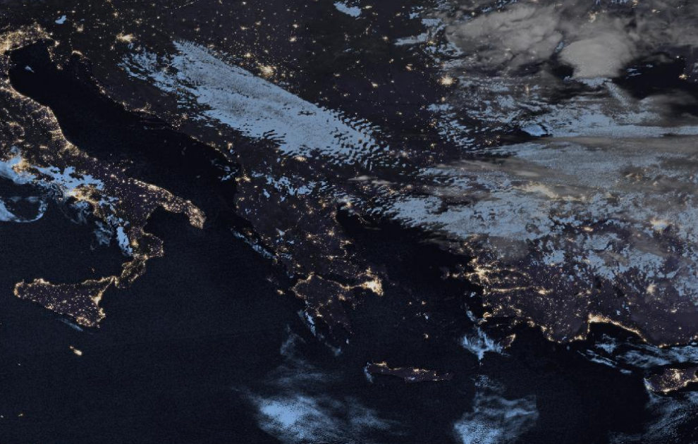 Τελευταία δορυφορική εικόνα νεφοκάλυψης