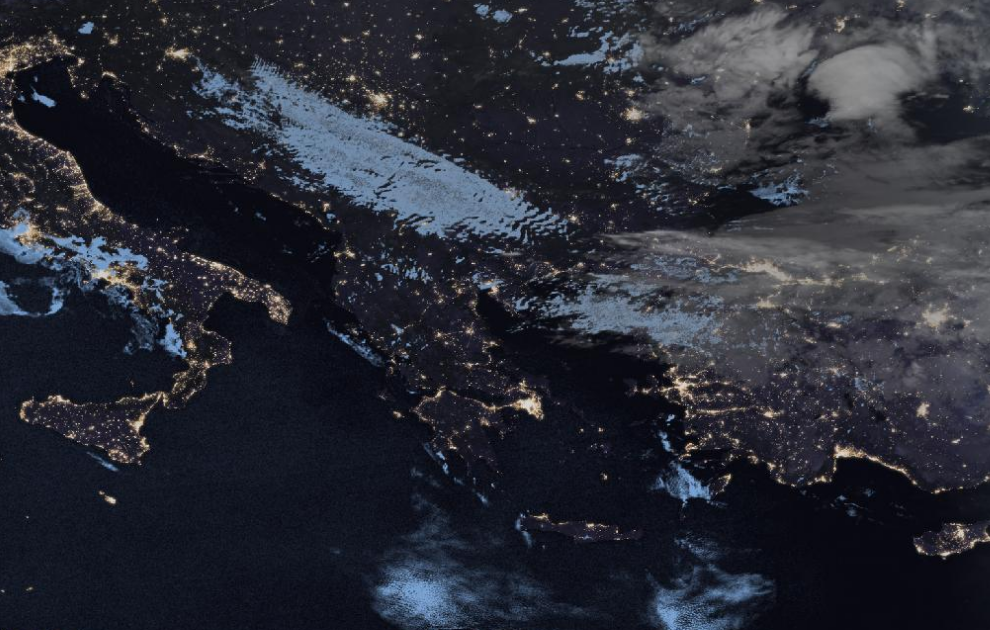 Τελευταία δορυφορική εικόνα νεφοκάλυψης