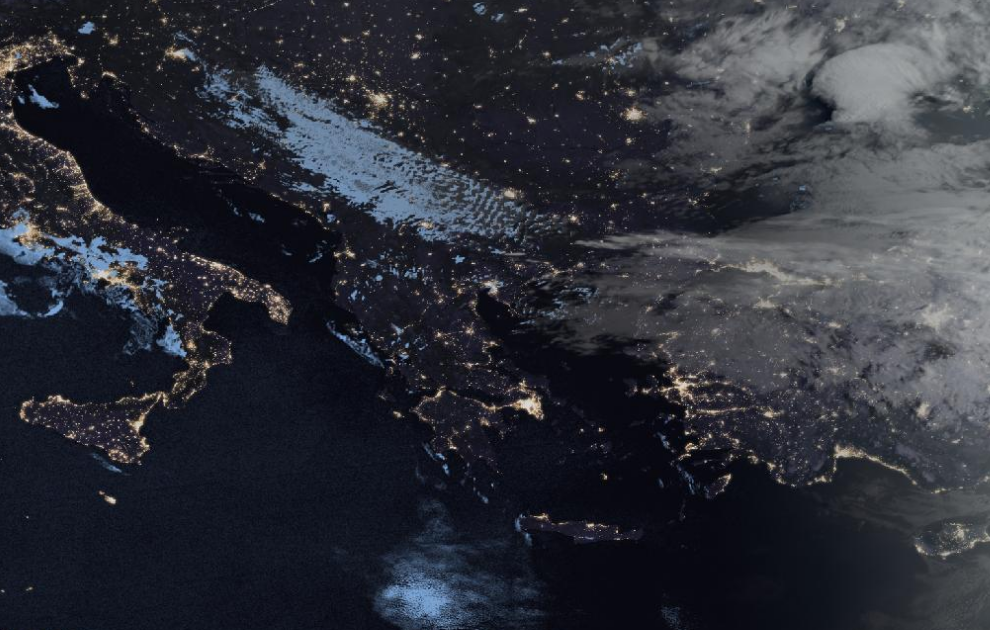 Τελευταία δορυφορική εικόνα νεφοκάλυψης