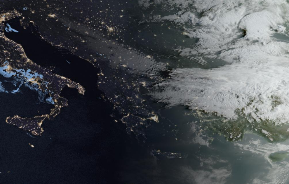 Τελευταία δορυφορική εικόνα νεφοκάλυψης