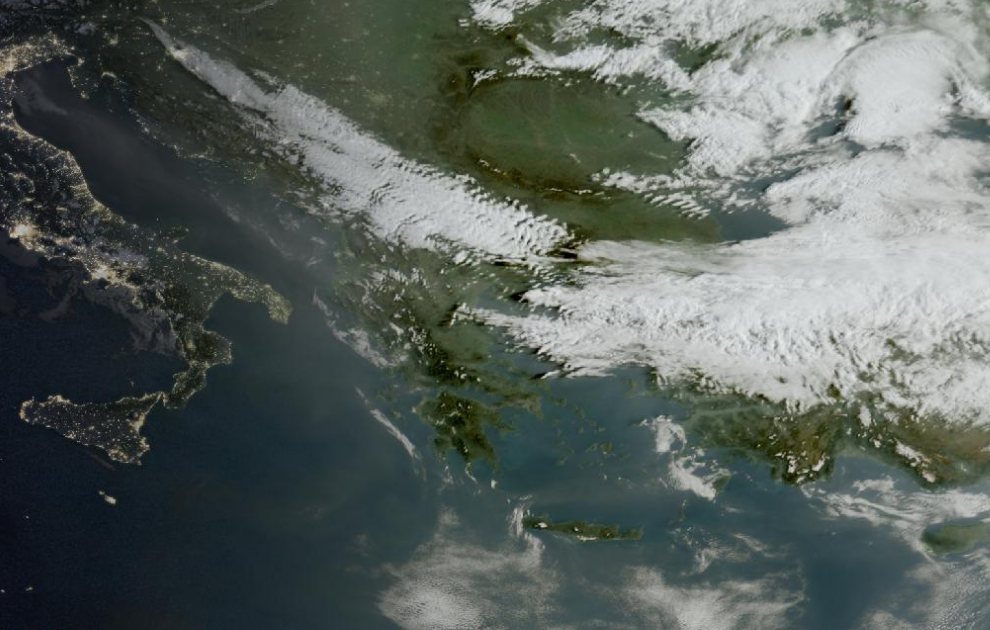 Τελευταία δορυφορική εικόνα νεφοκάλυψης