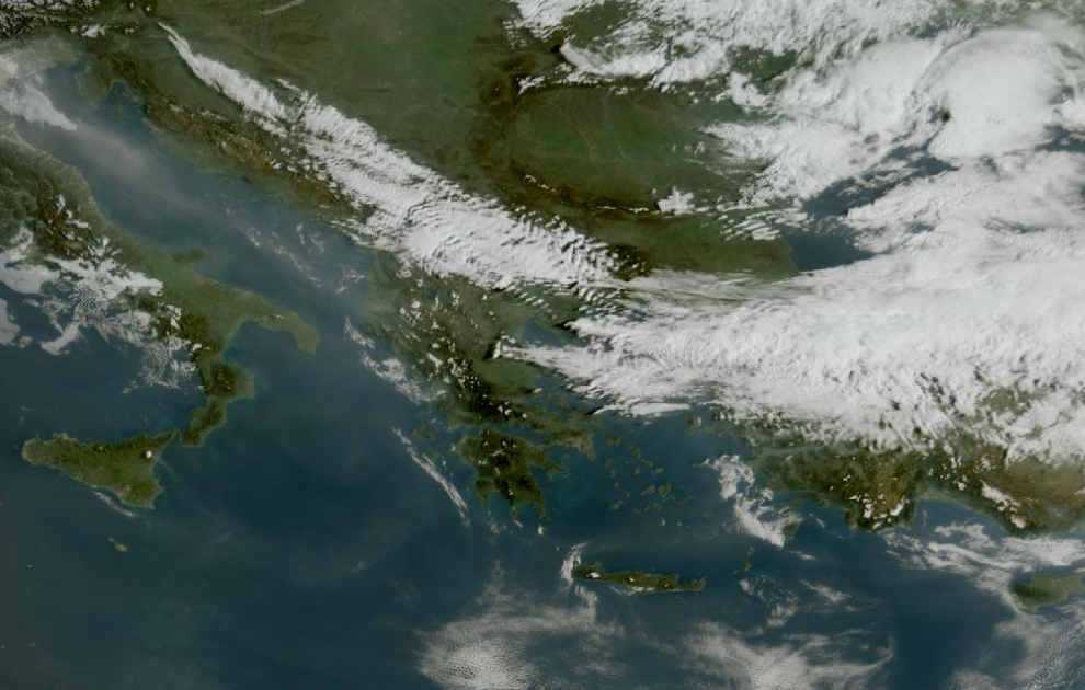 Τελευταία δορυφορική εικόνα νεφοκάλυψης