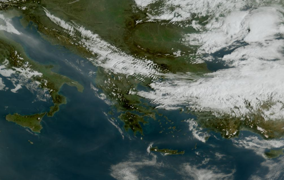 Τελευταία δορυφορική εικόνα νεφοκάλυψης